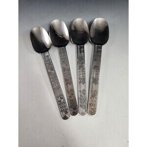 Cambridge AZTEC Set 4 Soup Spoons Stainless Steel Korea Retired Cutlery Flatware